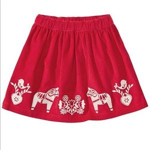 Hannah Anderson Santa Lucia Red Corduroy Skirt